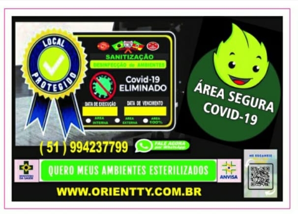 Sanitização de ambientes.